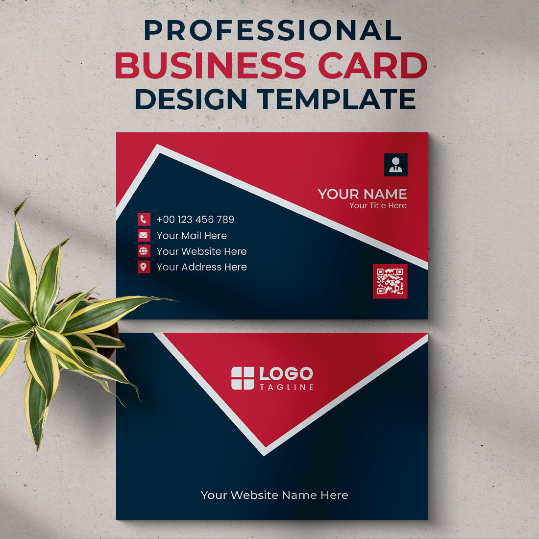 Professional Creative & Modern Unique Business Card Design Template cover image.