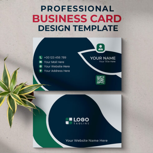 Professional Creative & Modern Unique Business Card Design Template cover image.