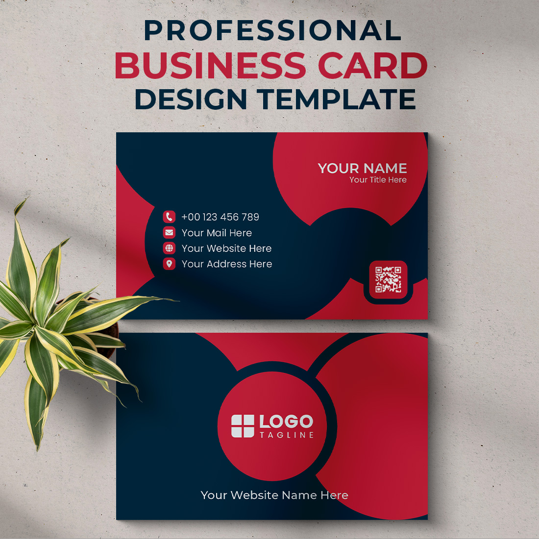 Professional Creative & Modern Unique Business Card Design Template cover image.