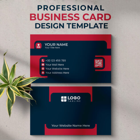 Professional Creative & Modern Unique Business Card Design Template cover image.