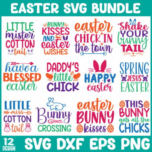 Easter SVG Bundle cover image.