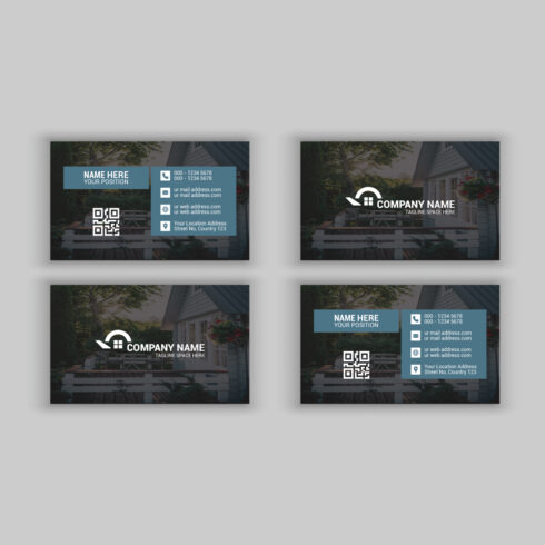 Real Estate Business Card Design Template cover image.