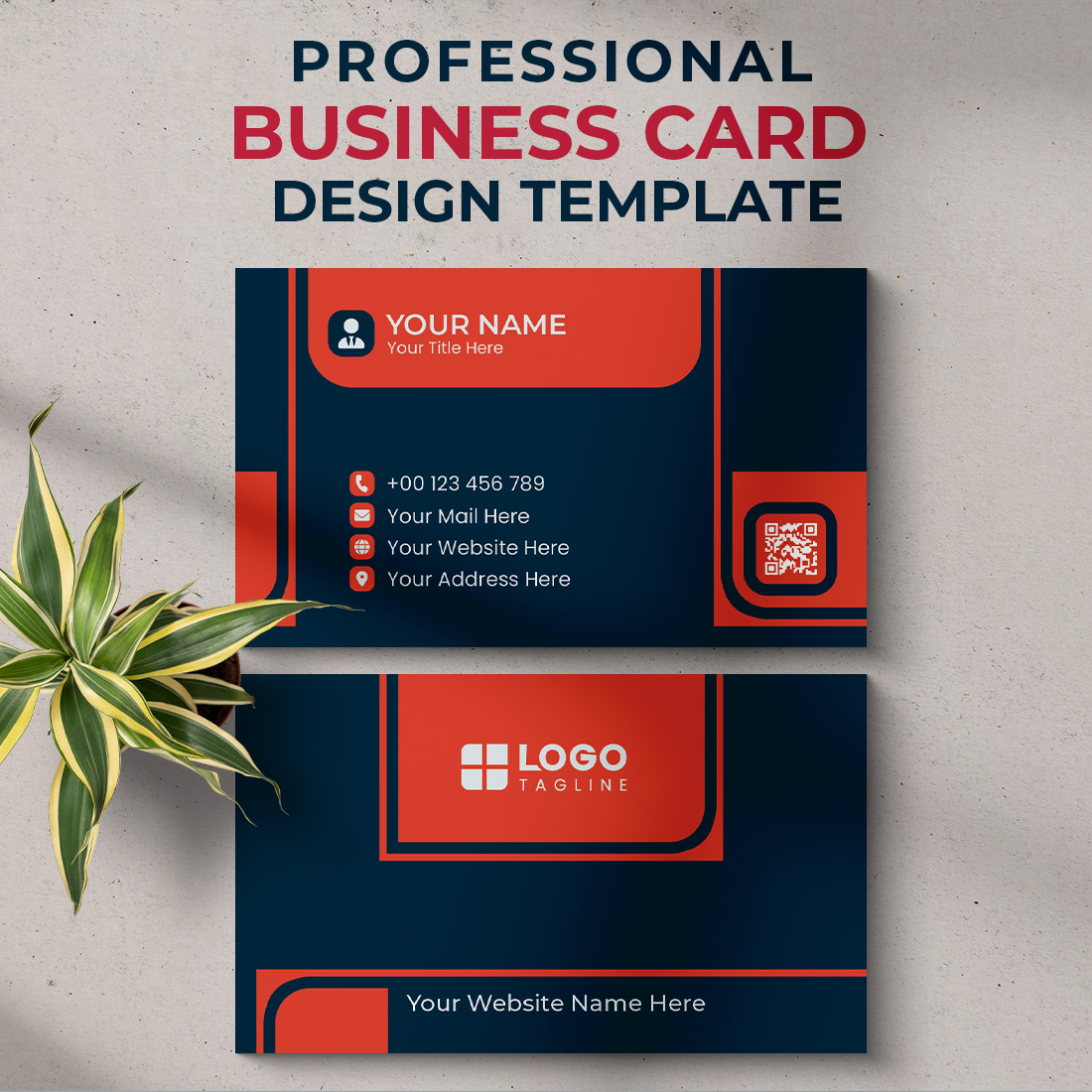 Professional Creative & Modern Unique Business Card Design Template cover image.