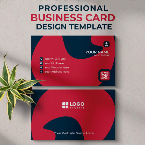 Professional Creative & Modern Unique Business Card Design Template cover image.