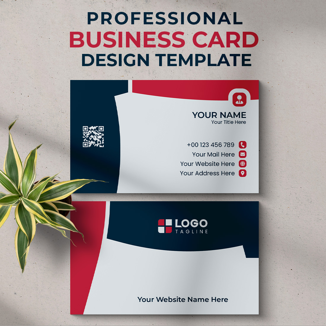 Professional Creative & Modern Unique Business Card Design Template cover image.