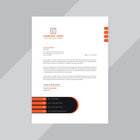 10 Modern Letterhead Design Bundle Template cover image.