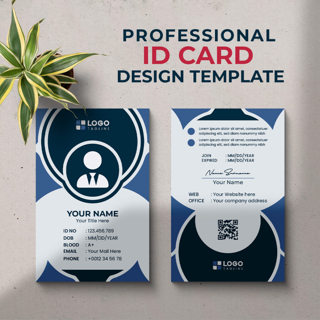 Modern Professional Unique Id Card Template Design - MasterBundles