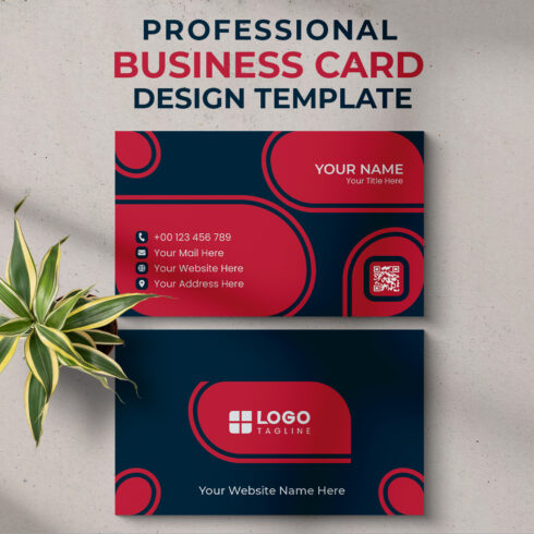 Professional Creative & Modern Unique Business Card Design Template cover image.