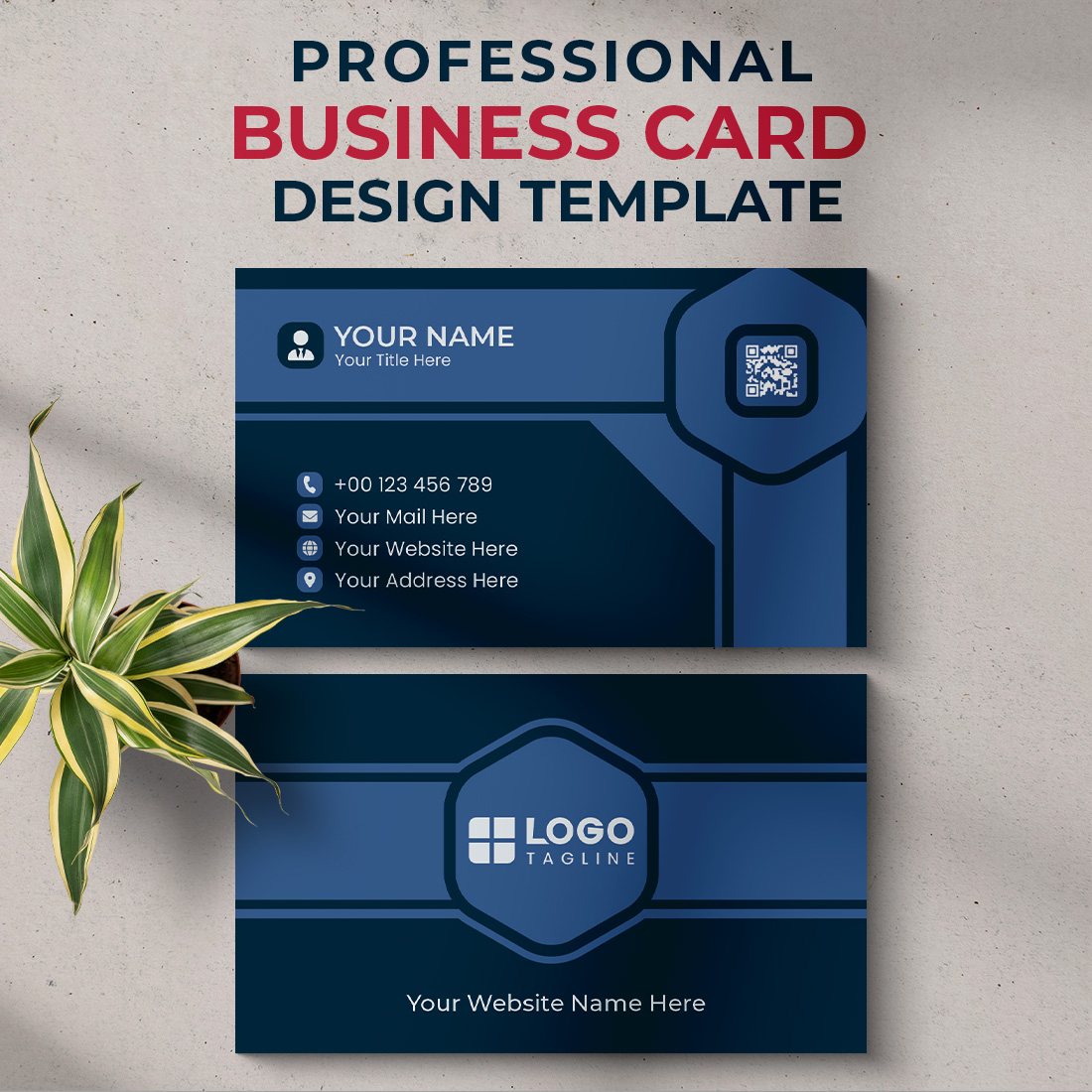 Professional Creative & Modern Unique Business Card Design Template cover image.