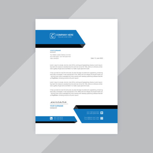 10 Letterhead Bundle Design Template cover image.