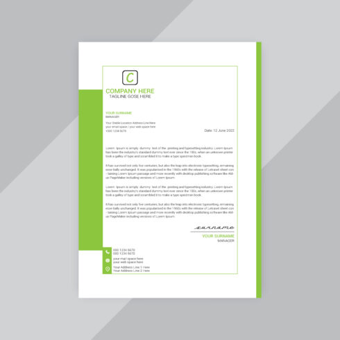 10 Modern Letterhead Design Bundle Template cover image.