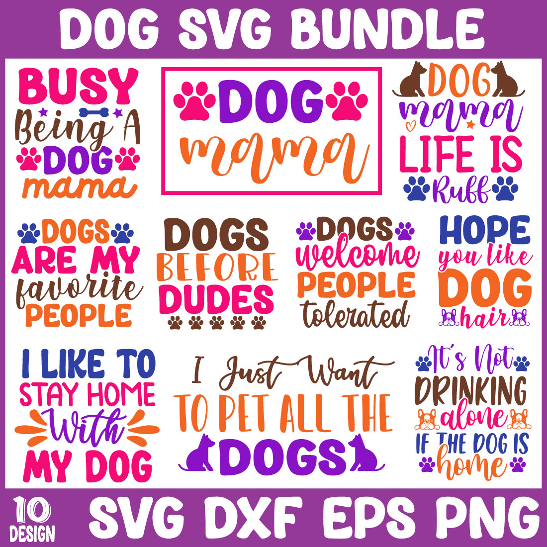 Dog SVG Bundle cover image.