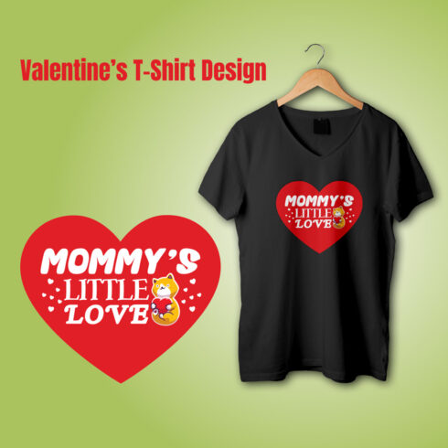 Free Happy Valentines Day Vector T-Shirt Design cover image.