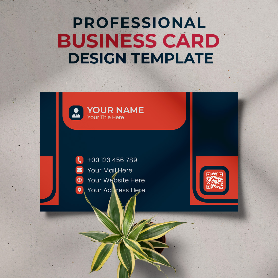 Professional Creative & Modern Unique Business Card Design Template preview image.