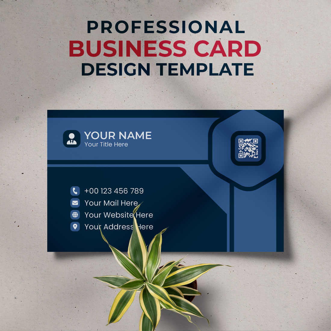 Professional Creative & Modern Unique Business Card Design Template preview image.