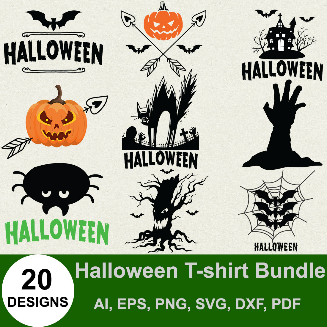 Halloween T-shirt Bundle preview image.