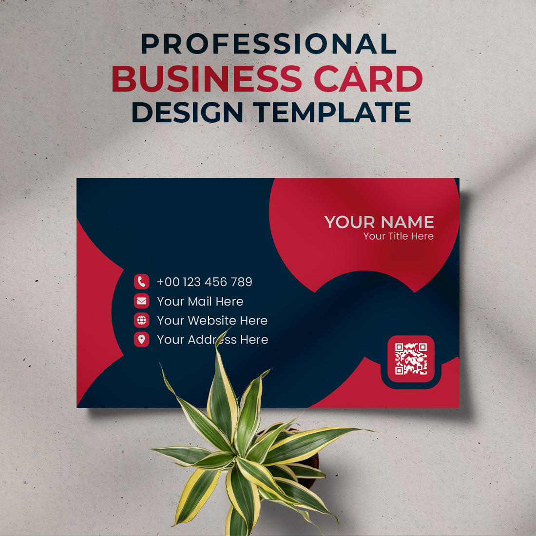 Professional Creative & Modern Unique Business Card Design Template preview image.