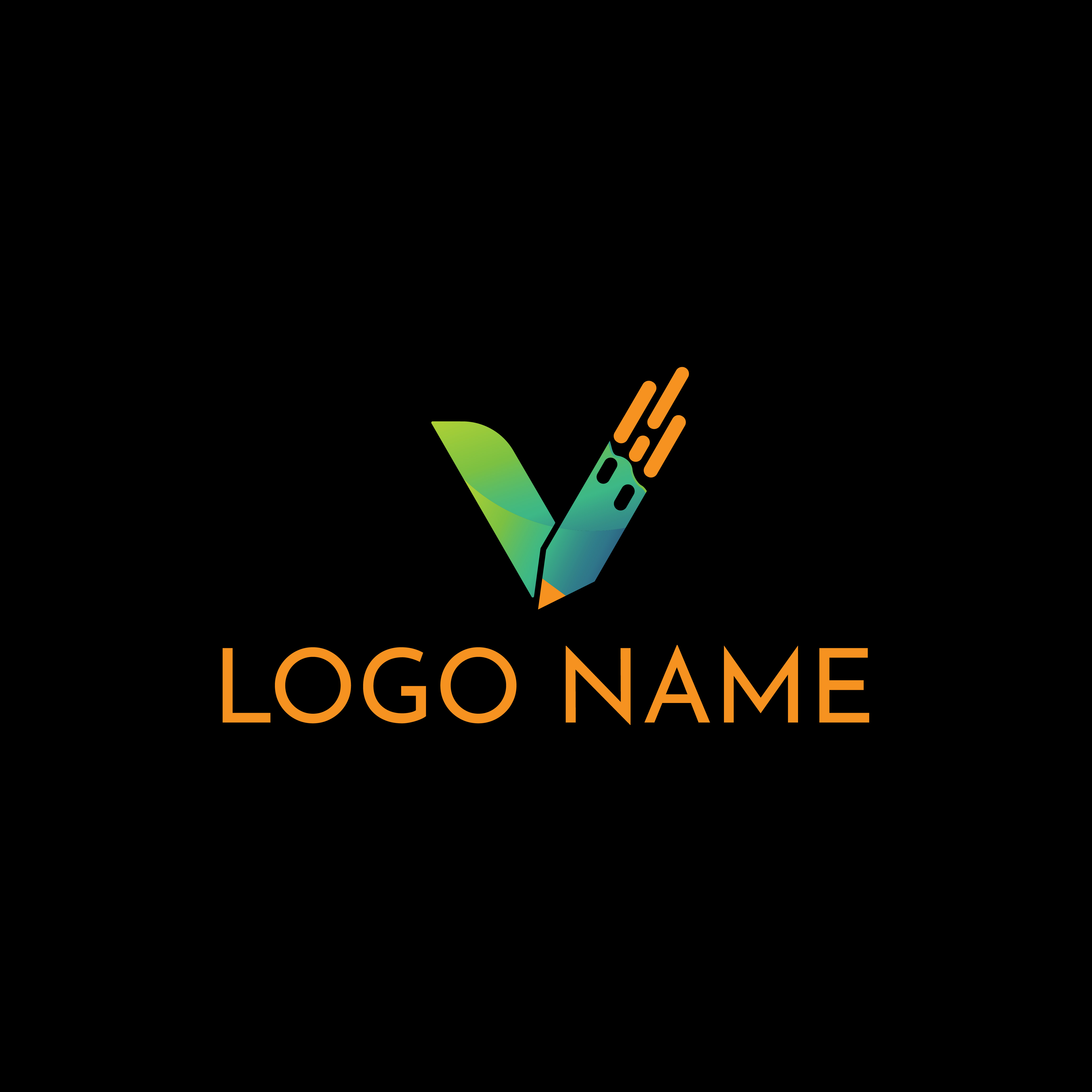 V Letter Logo Design preview image.