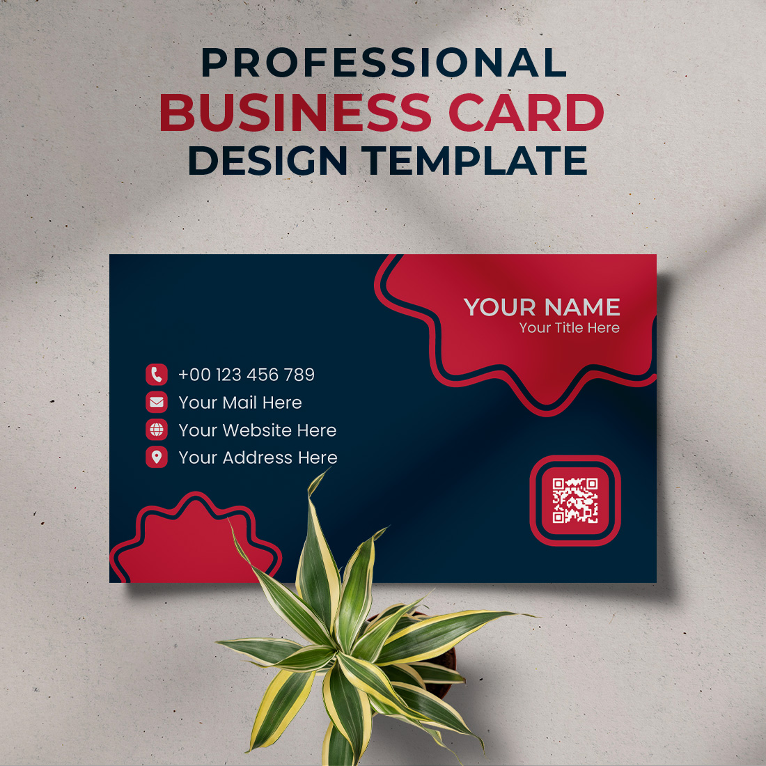 Professional Creative & Modern Unique Business Card Design Template preview image.