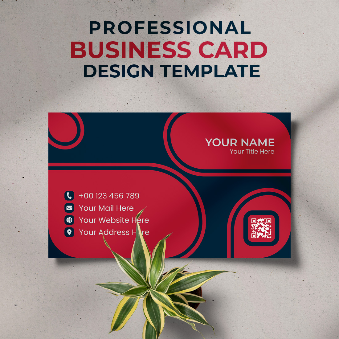 Professional Creative & Modern Unique Business Card Design Template preview image.