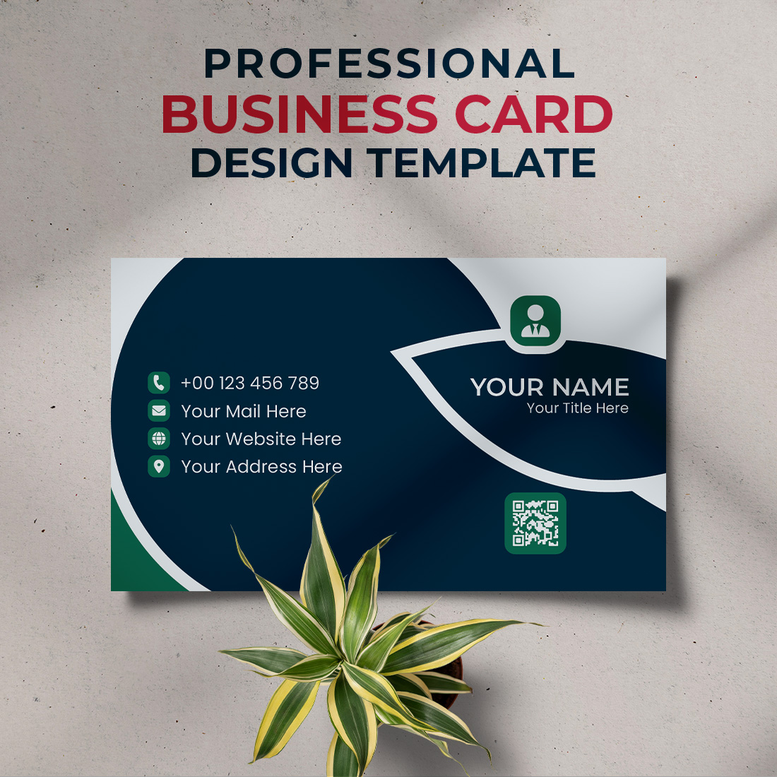 Professional Creative & Modern Unique Business Card Design Template preview image.