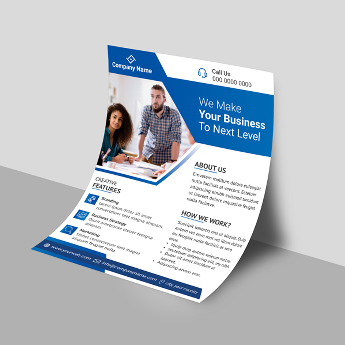 Corporate Design Flyer Template cover image.