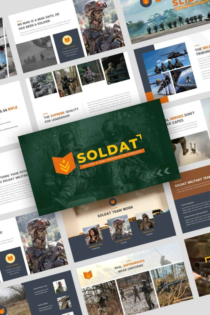 SOLDAT - Military and Army Presentation Google Slides Template ...