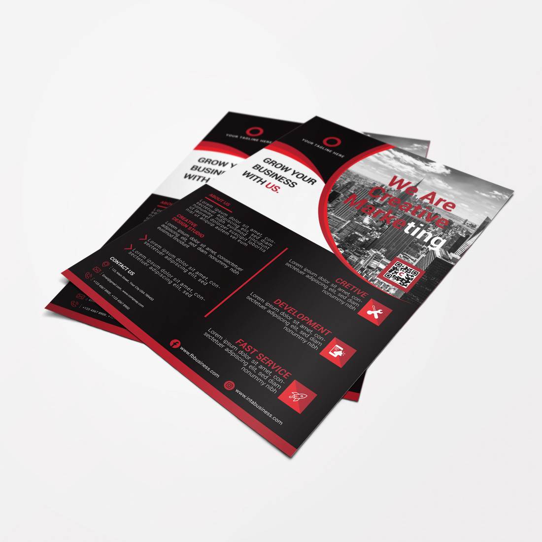 Corporate Flyer Template Design preview image.
