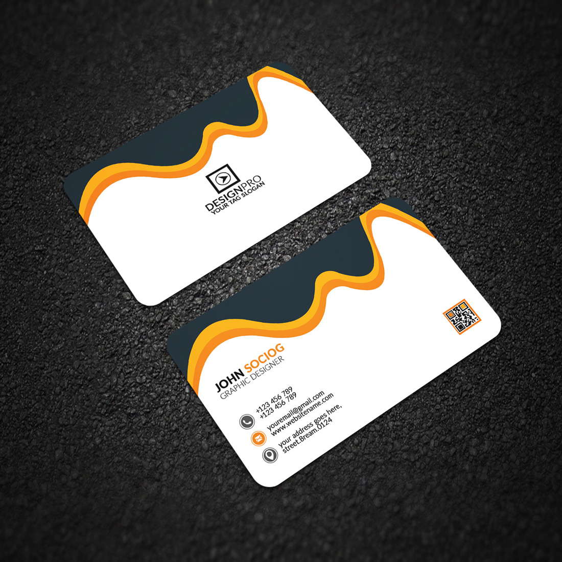 Business Card Template preview image.