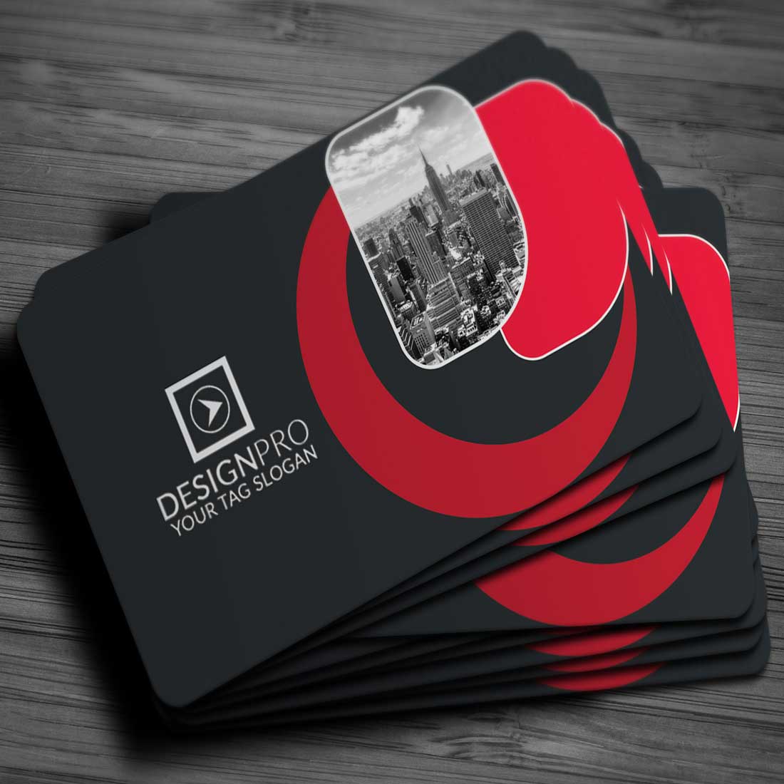 6 Business Card Template preview image.