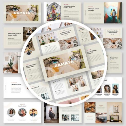 Ramata â€“ Creative Business PowerPoint Template cover image.