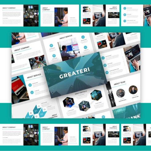 Greateri – Business PowerPoint Template cover image.