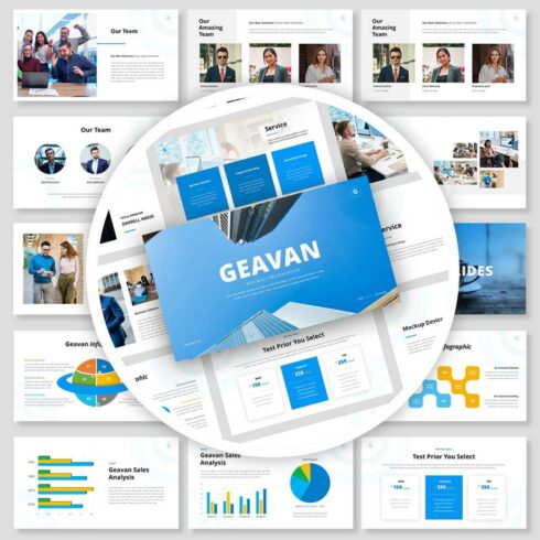 Geavan - Business Presentation Keynote Template cover image.
