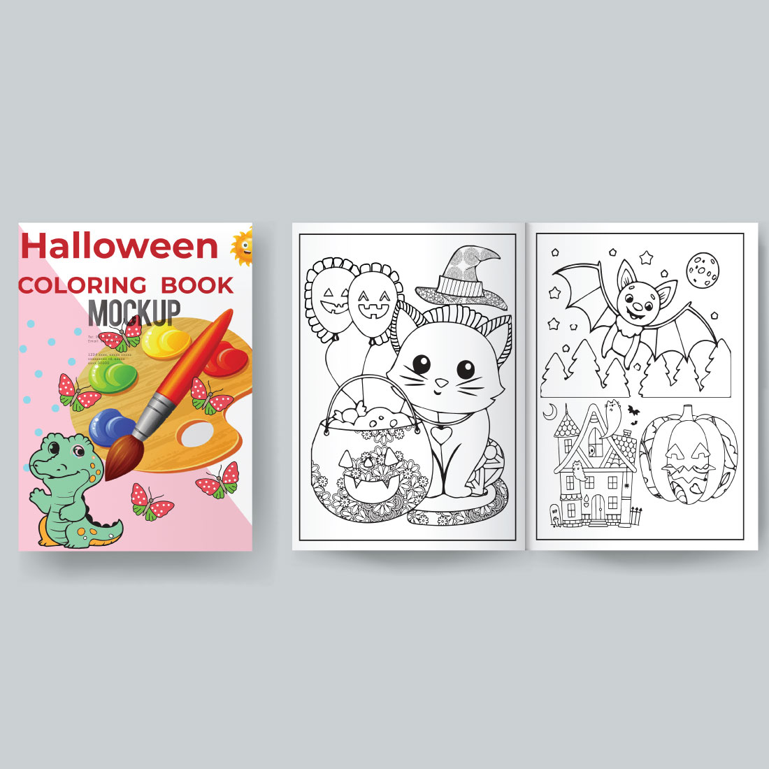 20 Halloween Ghost Coloring Pages preview image.