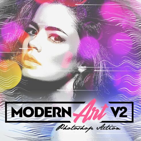 Modern Art Photoshop Action v2cover image.