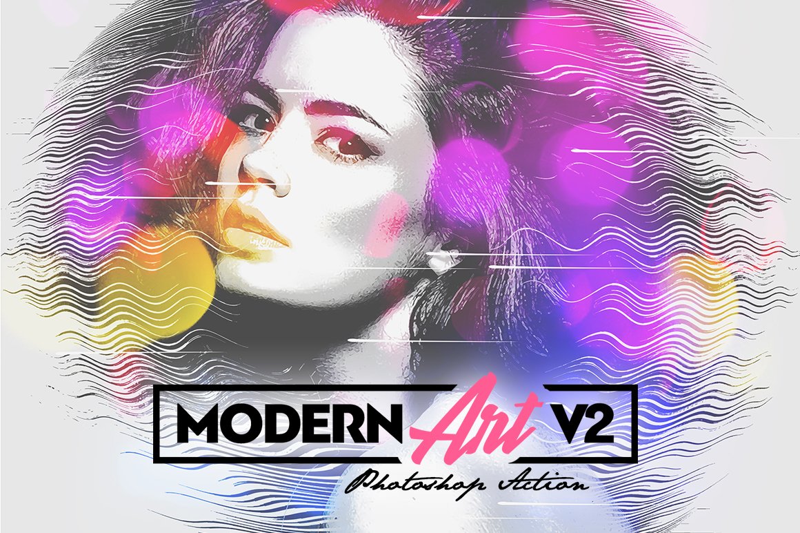 Modern Art Photoshop Action v2cover image.