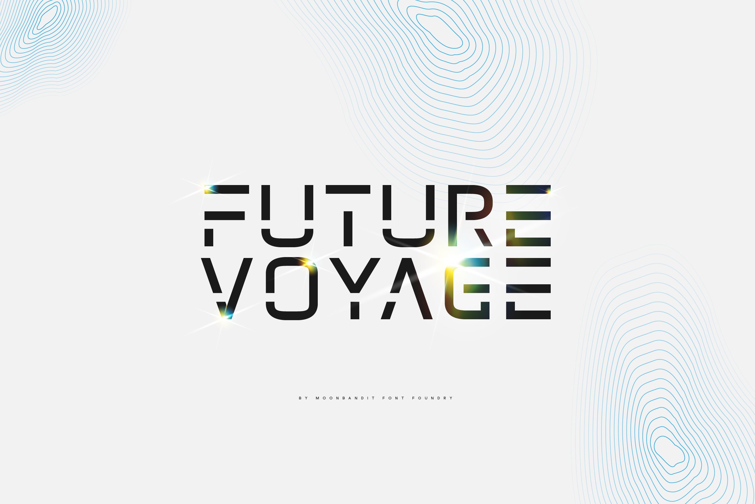 MBF Future Voyage - Futuristic font cover image.