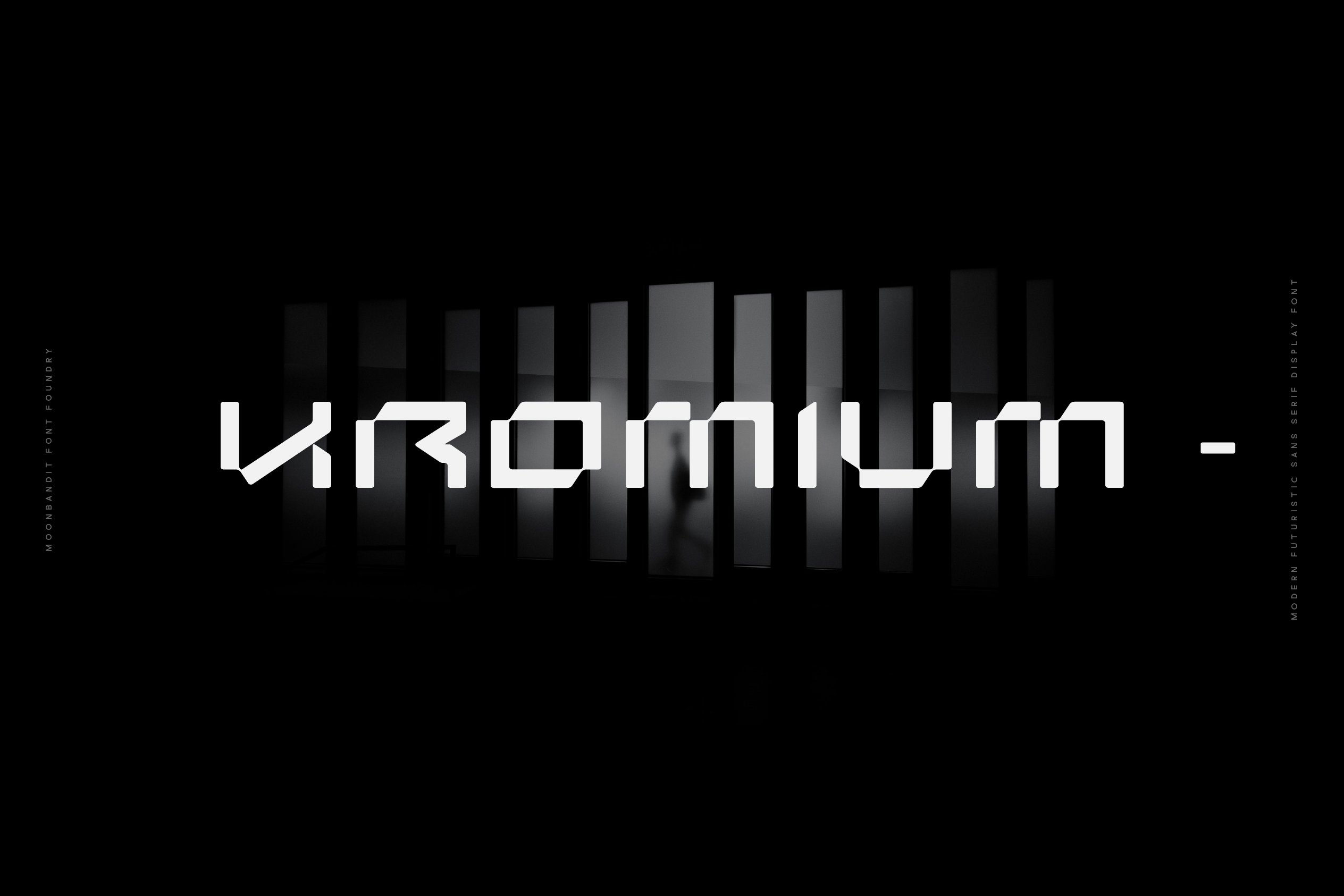 MBF Kromium - modern scifi font cover image.