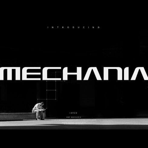 MBF Mechania - futuristic bold font cover image.