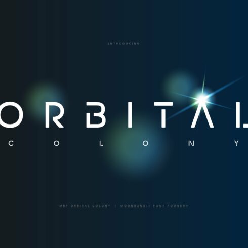 MBF Orbital Colony - Futuristic font cover image.
