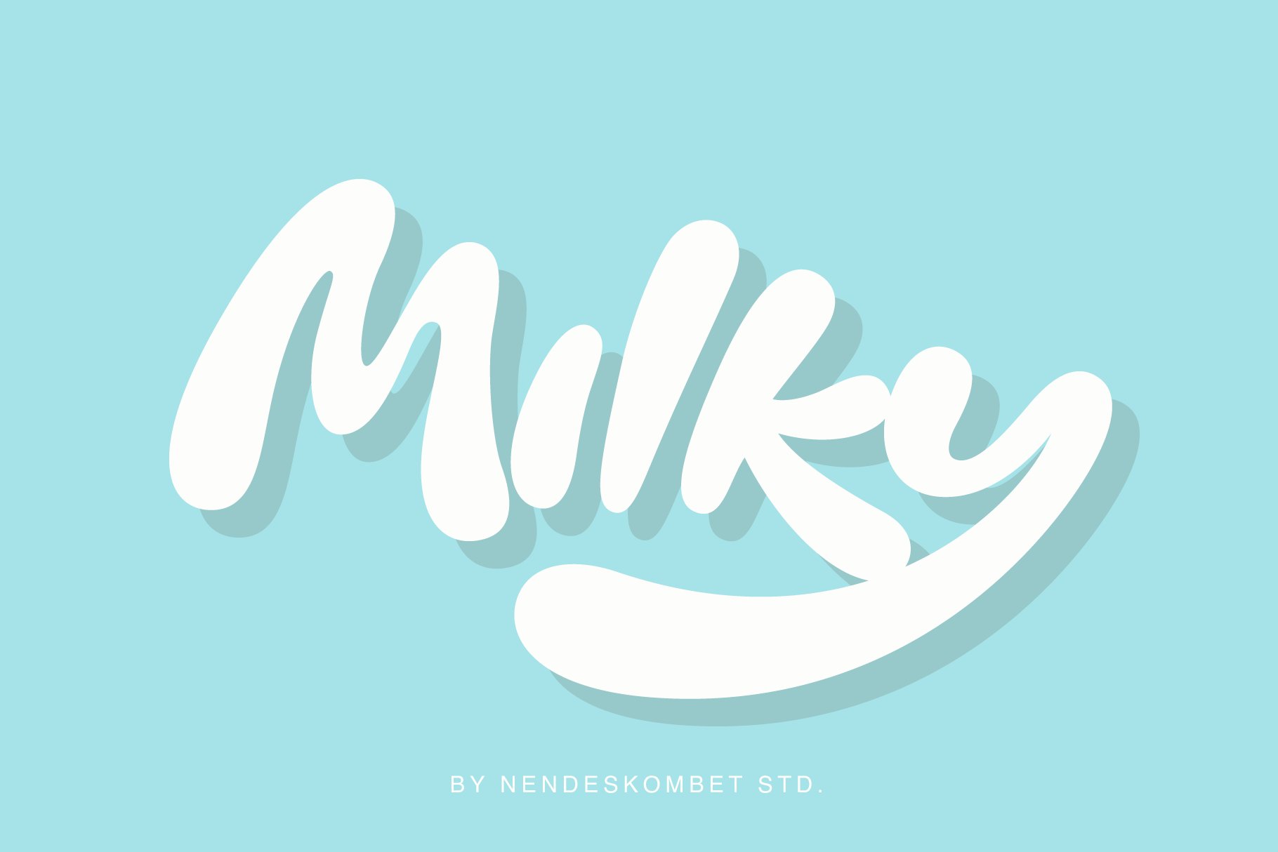 Milky - a Bright and Bubbly Font cover image.