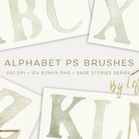 Photoshop Brushes Alphabetcover image.