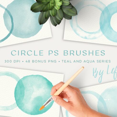 Watercolor Circles Photoshop Brushescover image.