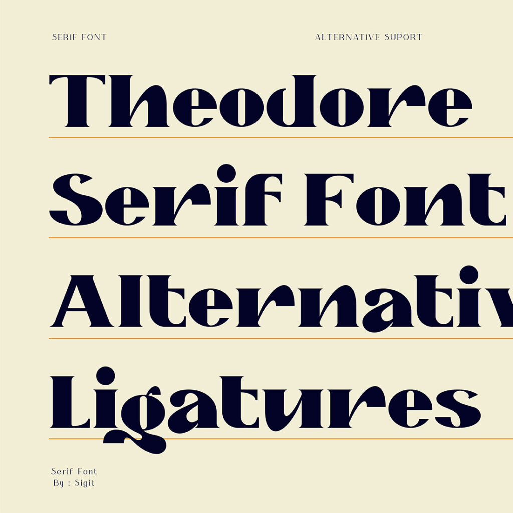 Theodore serif bold font - MasterBundles