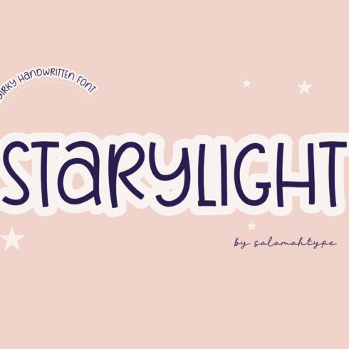 Starylight Quirky Handwritten Font cover image.