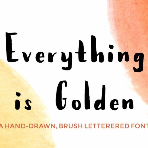 Everything Is Golden - Brush Font cover image.