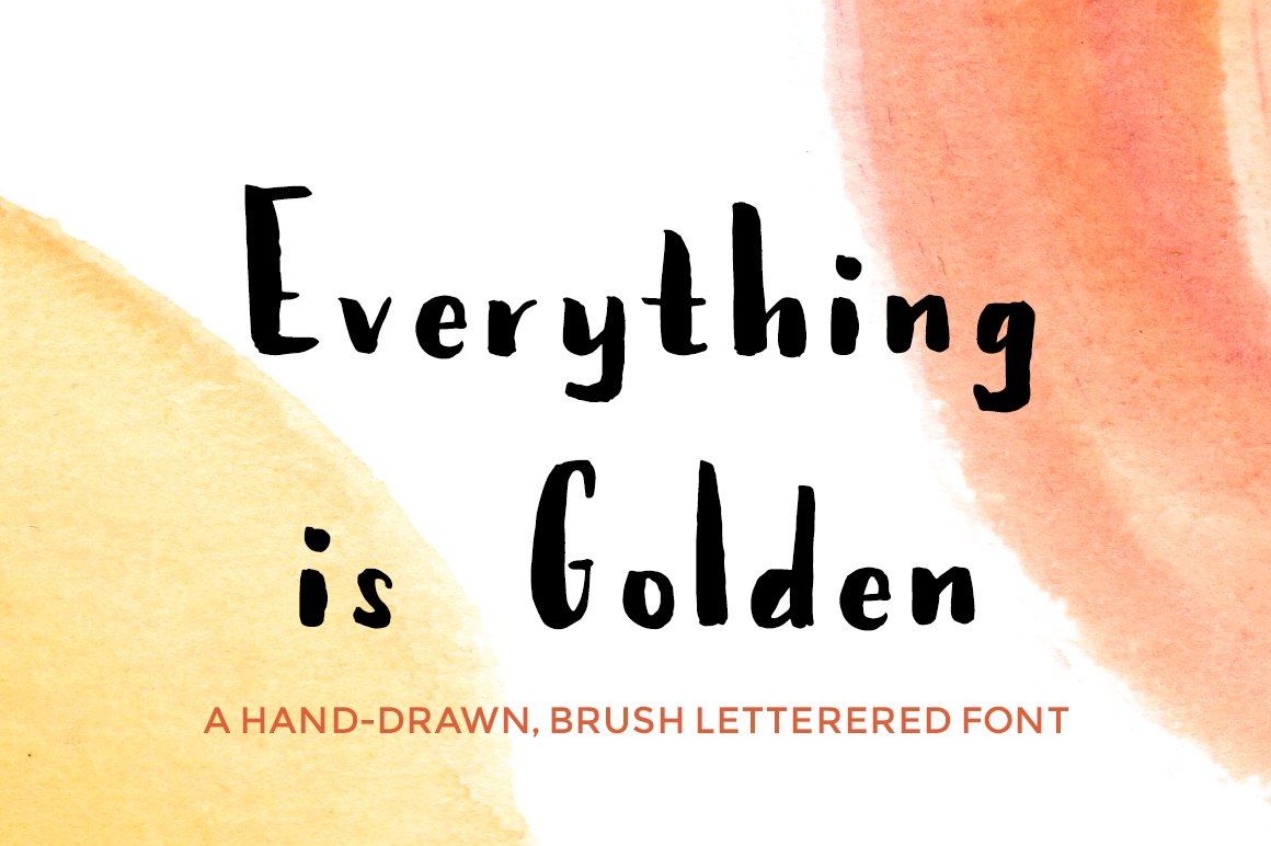 Everything Is Golden - Brush Font cover image.