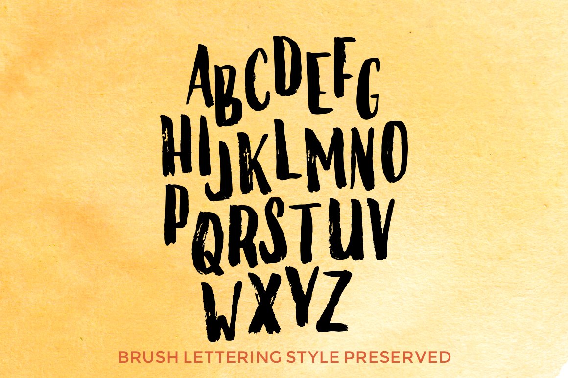 Everything Is Golden - Brush Font preview image.