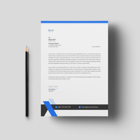 Letterhead Template with Various Colors cover image.