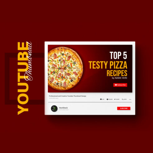 Food Recipes Youtube Video Thumbnail Design cover image.